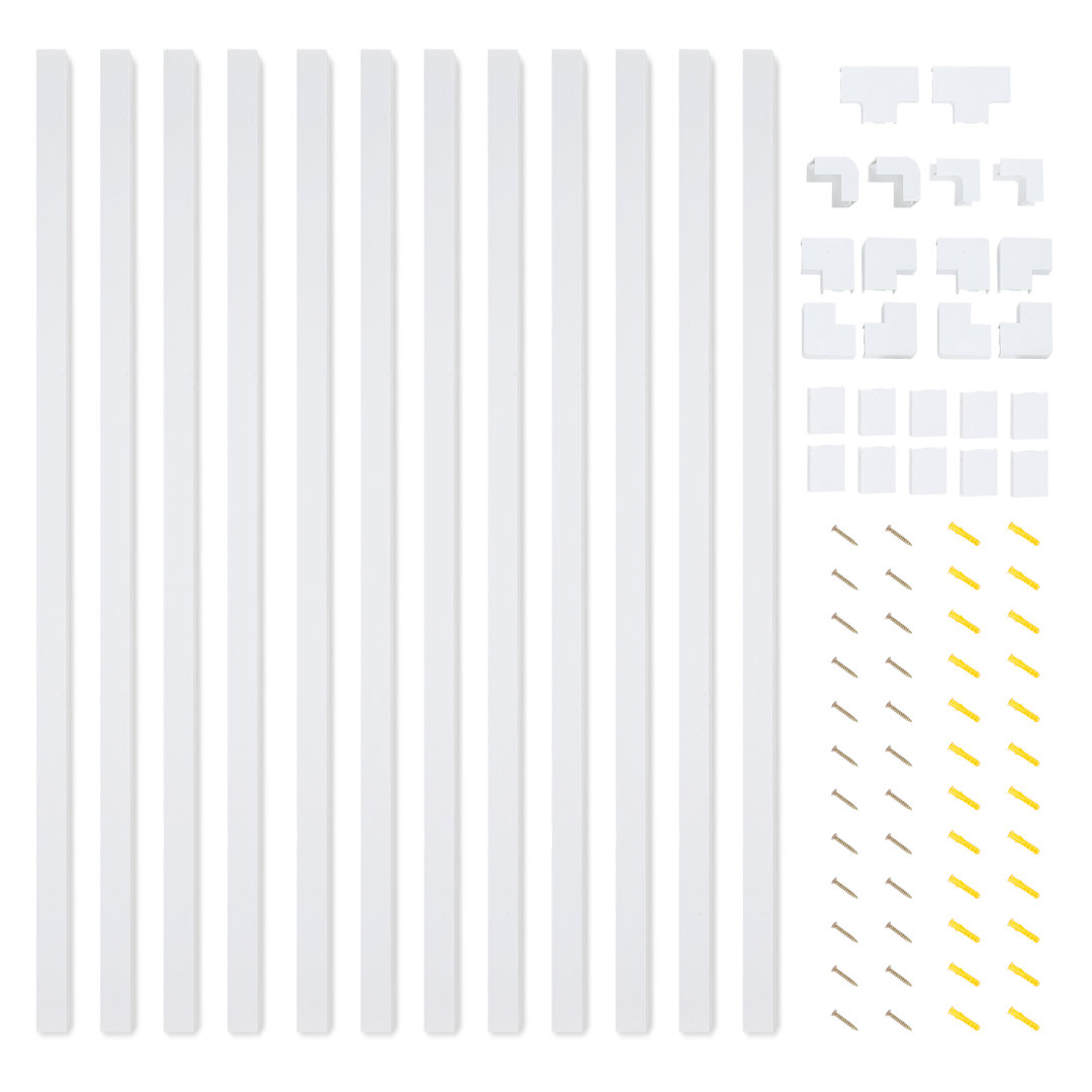 Twelve 25-Inch Cord Covers - 300-Inch Total On-Wall Cable Management Kit for Wall-Mounted TV or Computer Cables by Simple Cord Newton Supply 