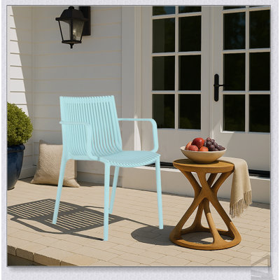 Fauteuil empilable moderne en plastique Holiday pour l'intérieur et l'extérieur 4 pièces Holiday