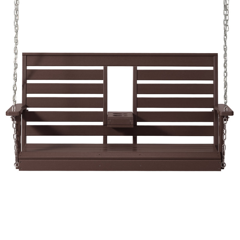 Portique en poly 54 po avec porte-gobelet pliant, Marron foncé