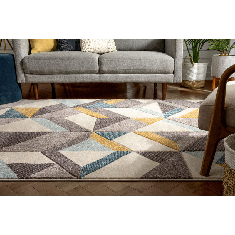 Ruby Geometric Area Rug, Rectangle 120 x 160cm