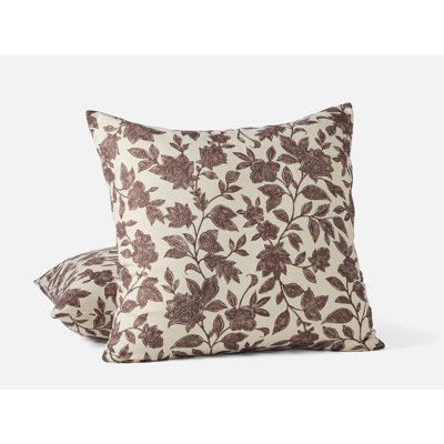 Taie d'oreiller imprimée Ophelia Euro Mulberry