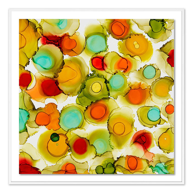 Collide Print by Julie Pelaez, White, 24" H x 24" W x 1.5" D