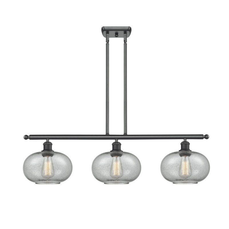 Bethlehem 3 - Light Kitchen Island Pendant, Charcoal, No Bulb Included, Antique Copper