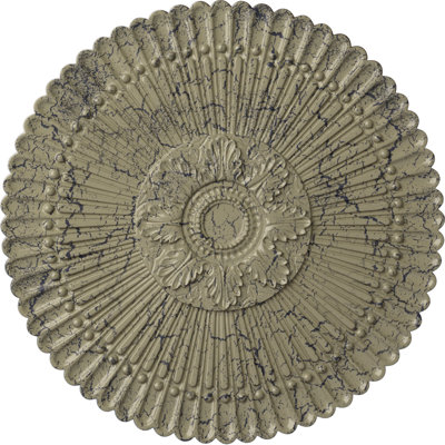 Endurathane Nexus Ceiling Medallion, 30"OD x 1 1/4"P (Fits Canopies up to 2 3/4"), Hand-Painted Castle Stone Crackle Finish