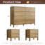 Ensemble de chambre à coucher 3 pièces (ensemble de commode et table de chevet 8 pièces, 2 pièces)-1500615519