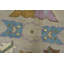 Tapis oriental gris en laine noué à la main 9 pi x 11 pi 9 po Oushak