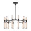 Lustre en roue de chariot à 24 lumières DEL Edwin-88778633