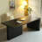 Black Rectangular Solid Wood desk-204531804
