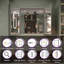 Armoire à pharmacie DEL 91 cm x 91 cm avec miroir, loupe grossissante x5, éclairage avant et arrière, intensité variable, traitement antibuée, prise GFCI