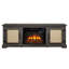 Meuble télé Style avec foyer de 23 po, téléviseurs de 70 po gris, l 65 po x P 15,3 po, H 23,18 po, tablette ajustable et insert de foyer ajustable, l 65 po x P 15,3 po x H 23,18 po
