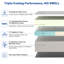 Matelas en mousse à mémoire de forme de 10 pouces, matelas rafraîchissant de thé vert / gel avec housse en soie glacée, matelas mi-ferme de qualité supérieure pour les maux de dos-1308069052