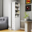 70.87" H Display Storage  Cabinet , 4-Tier Shelf, 3 Side Drawers , Modern Wooden Tall Bookshelf Bookcase for Living Room Home Office