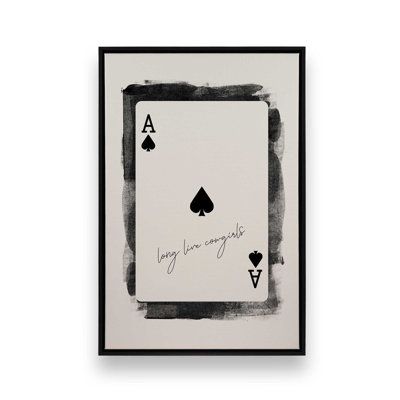 Monochrome Western Cards I Canvas Print