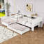 Lit plateforme simple en bois avec tablettes, tiroir, lit gigogne et station de charge-1858451555