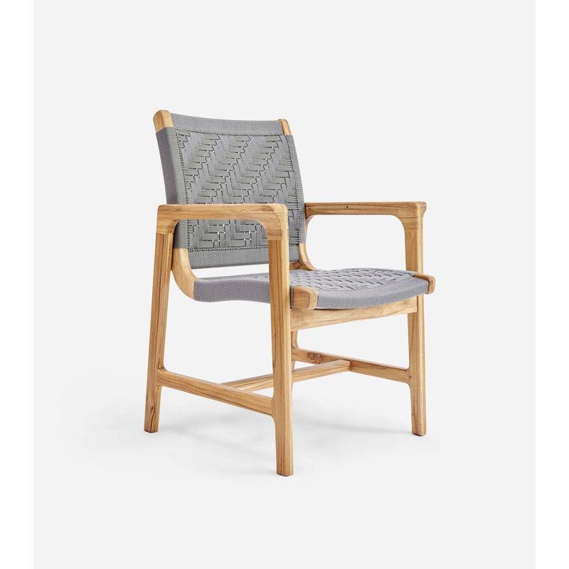 Amador Arm Chair, Natural/Light Grey Basket Cord