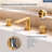 Two-Handle 3-Hole Deck Mount Roman Tub Faucet with 360° Swivel Spout & Rough-in Valve-120139855