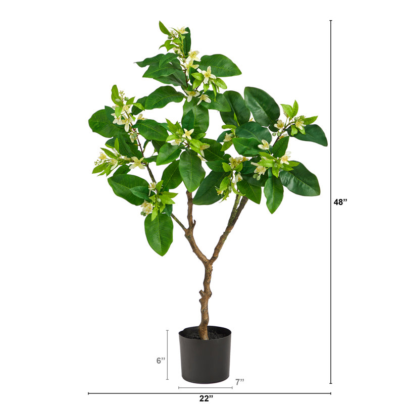 4 pi. Arbre artificiel fleur de pamplemousse