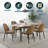 Modern Upholstered Dining Chair, Mid-Century Curved Back Side Chair, Solid Wood Legs Minimalist Kitchen Accent Seating-484800971