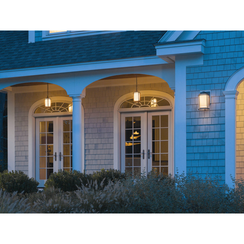 Meridian Outdoor Armed Sconce, Coastal Bronze, 15.7" H x 9.4" W x 10.9" D