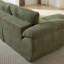 Grand canapé moderne 115 po 3 places avec revêtement en chenille et dossier incurvé en corne pour le salon, la chambre à coucher et le bureau-133426673-133426675