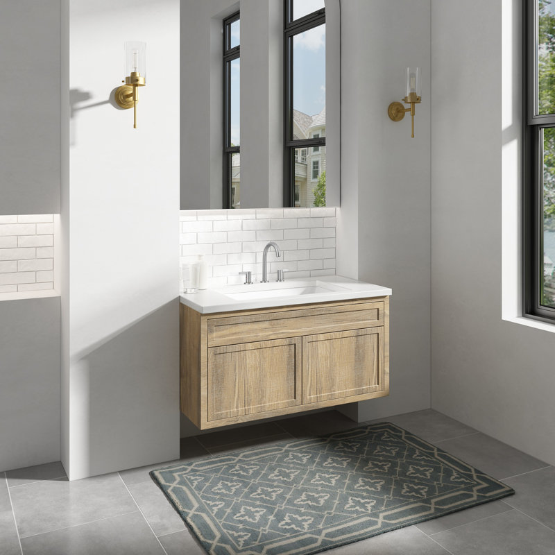 Robinet pour salle de bain à 2 poignées, Nickel brossé