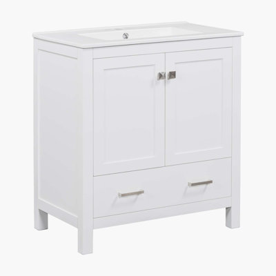 [Cabinet seulement] Meuble-lavabo vert de 36 po (lavabo non inclus)
