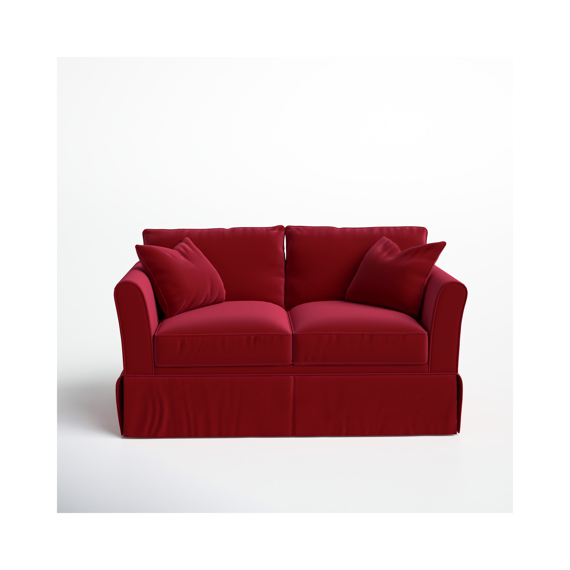 Shelby 60'' Upholstered Loveseat, Bayou Flame Canvas
