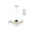 Lustre 18 lumières DEL chromées à intensité variable avec perles en cristal transparent-46839124