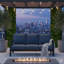 Canapé de patio 75 po 3 places en aluminium toutes saisons-963164682
