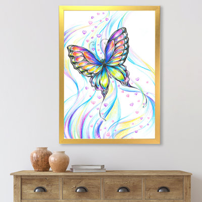 " Iridiscent Butterfly " Painting Print