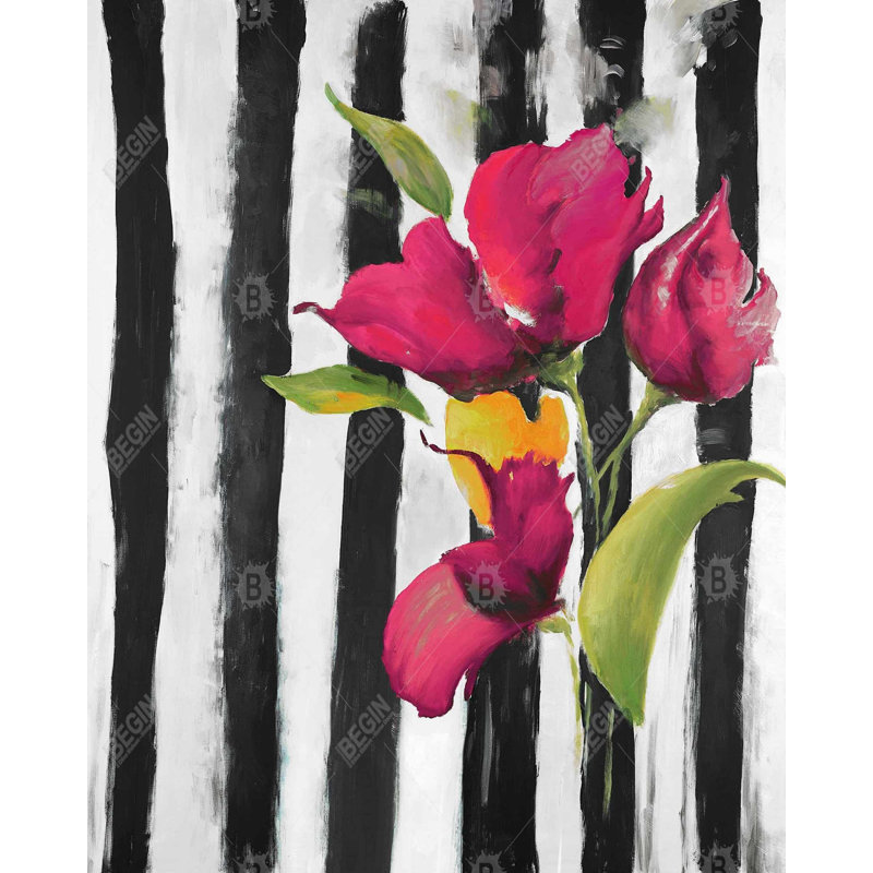 Fleurs sur toile botanique