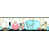 Crème / bleu / rose