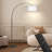 Asem 78.7'' Black Arched/Arc Floor Lamp with Remote Control, LED Bulb Included, and Big Drum Shade-845758606