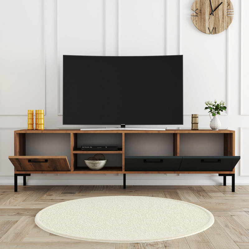 Bokoshe TV Stand for TVs up to 48", Walnut/Anthracite