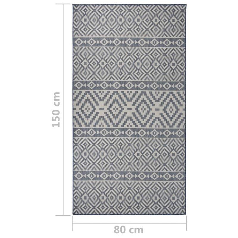 Battles Striped Hand Woven Indoor / Outdoor Area Rug, Rectangle 80 x 150cm