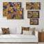 Art en acrylique jaune et bleu-935764743-935764797