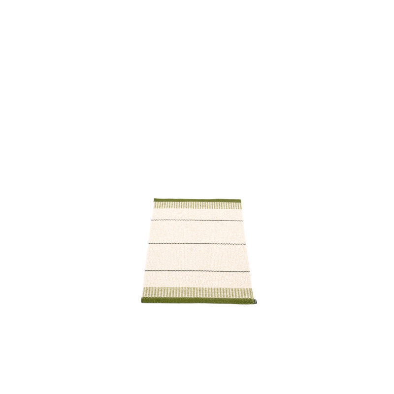 Belle Striped Area Rug in Dark Olive/Cream, Rectangle 2' x 2'9"
