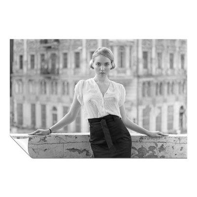 Woman In Balcony Artistic - Wrapped Canvas Print