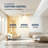  52-inch Modern Ceiling Fan with Light, 3 ABS Blades, DC Motor, 6 Speeds, Downrod Mount for Bedroom, Living Room-269011833