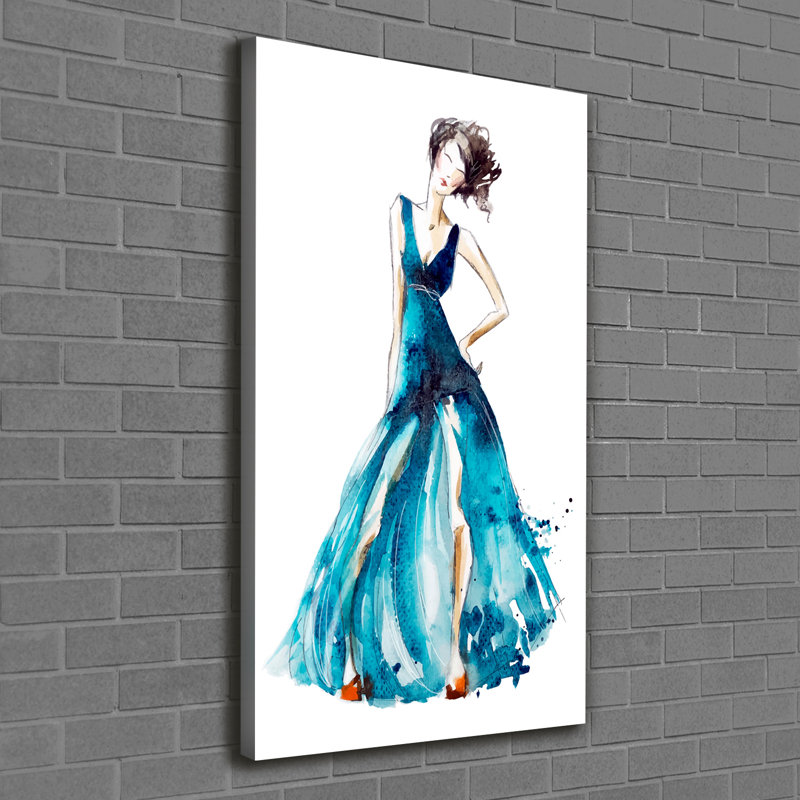 Fashion Illustration - Wrapped Canvas Print, 120cm H x 60cm W