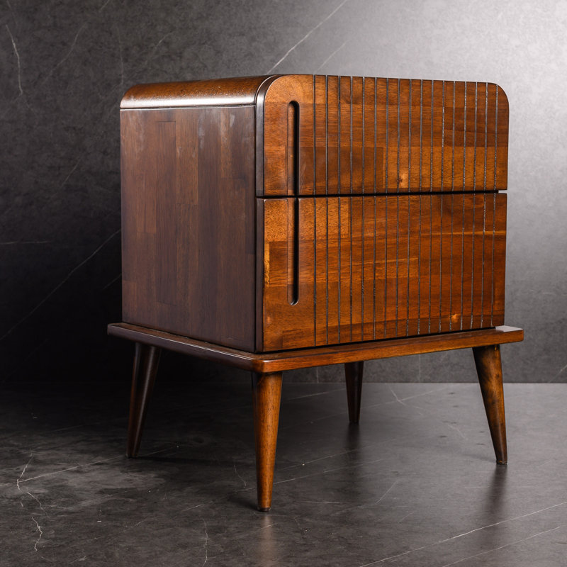 Dewitt 59.5cm W Solid Wood Bedside Table