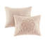 Ensemble de couvre-lit double / grand lit en chenille touffetée 100% coton Laetitia Blush-1781358863-1781358861