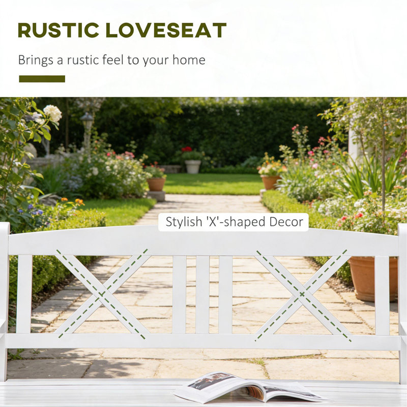 Banc de jardin de style nordique, banc de jardin en bois