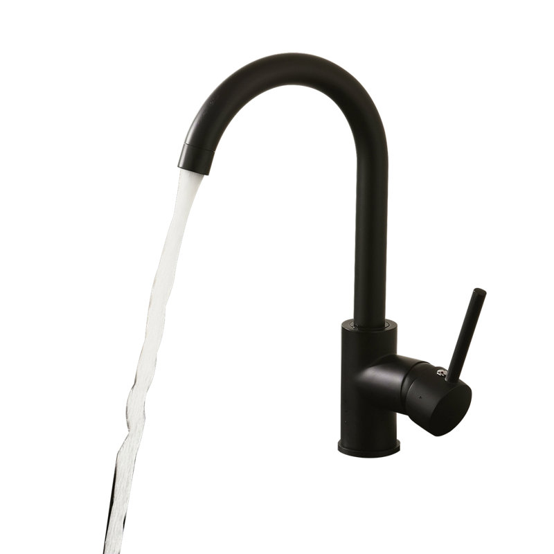 Kitchen Faucet Single Handle Stainless Steel,Commercial Single Hole Kitchen Sink Faucet,Modern One Hole Bar Sink Faucet