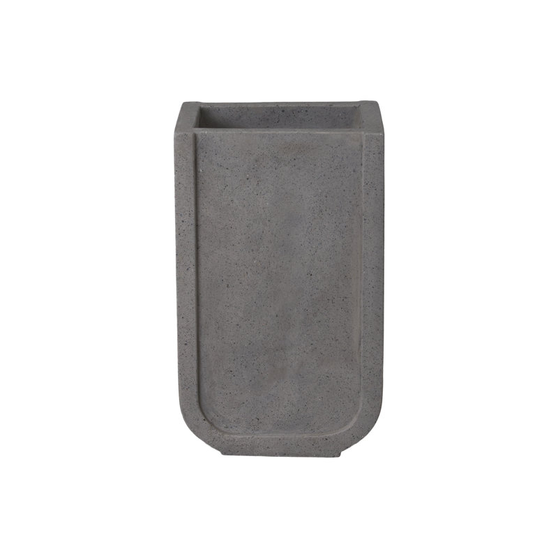 POT DE FLEURS URI GRIS 15,5 po x 14 po x 26 po URI, H 20 po x l 10 po x P 10 po