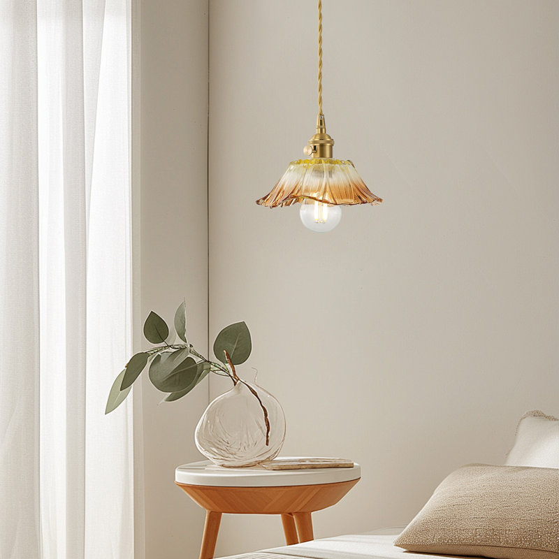 Luminaire suspendu en forme de dôme en métal poli à 1 lumière E26
