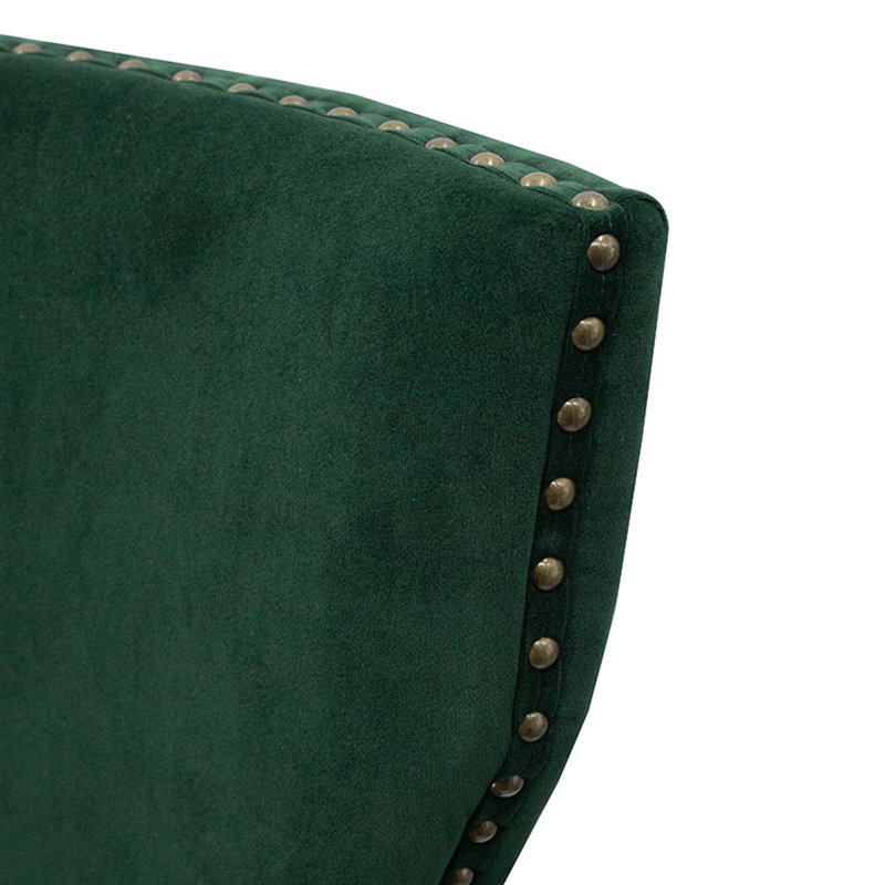 Buntingford 18'' H Fabric Upholstered Parsons Chair, Dark Green