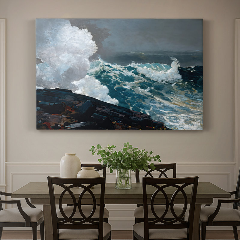 Northeaster - Winslow Homer - Toile tendue avec châssis - 1895, 32 x 48