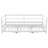 Twin Size Metal Daybed with LED and Adjustable Trundle, Pop Up Trundle, White-588802386