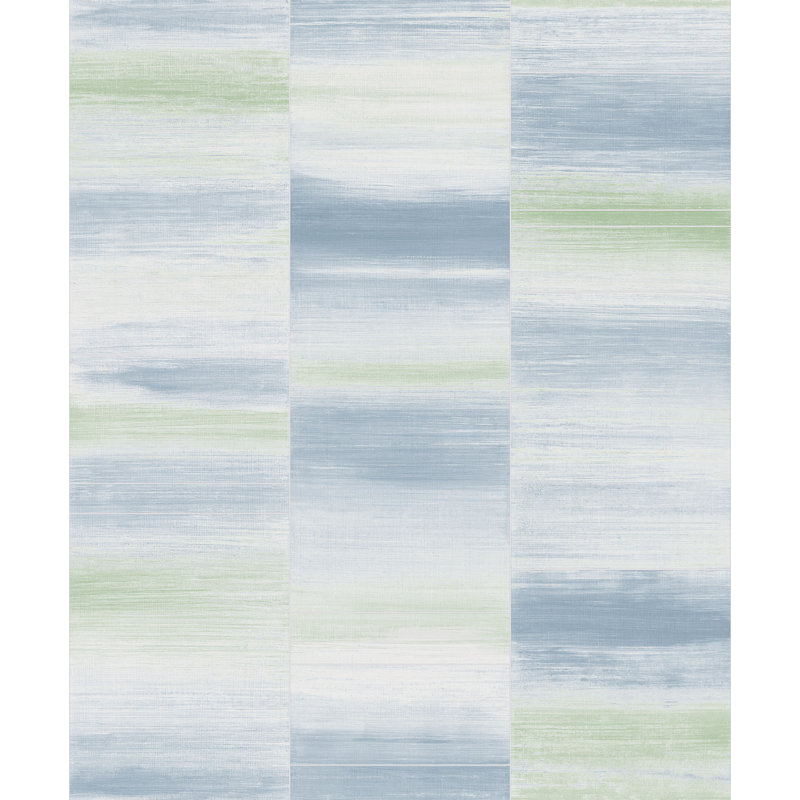 Robbin 10m x 53cm Textured Metallic Finish Non-pasted Wallpaper Roll, Blue/Green